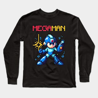 8bit mega man Long Sleeve T-Shirt